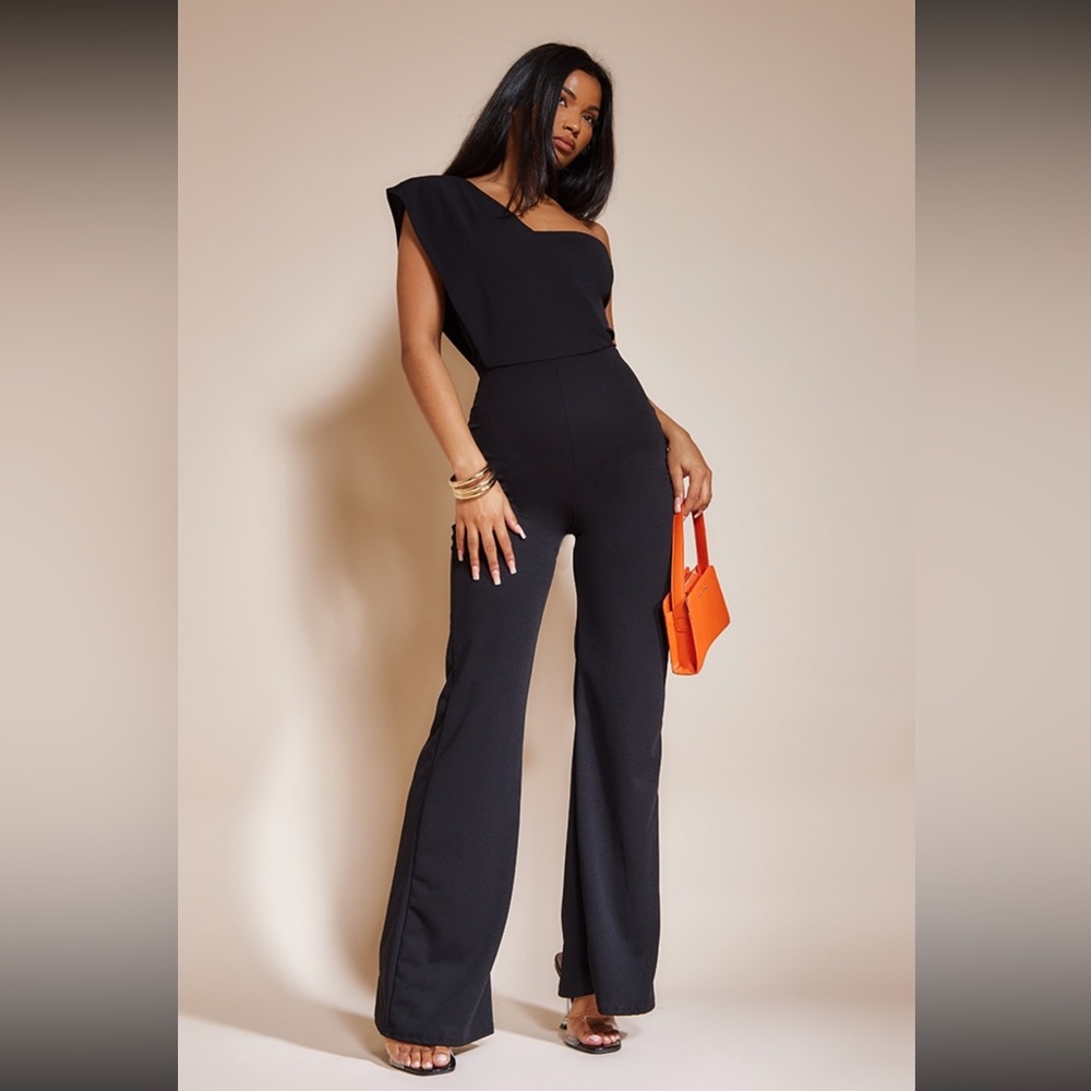 Prettylittlething draped jumpsuit